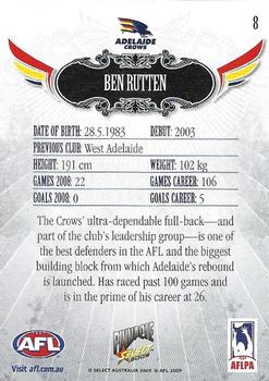 2009 Select AFL Pinnacle #8 Ben Rutten Back